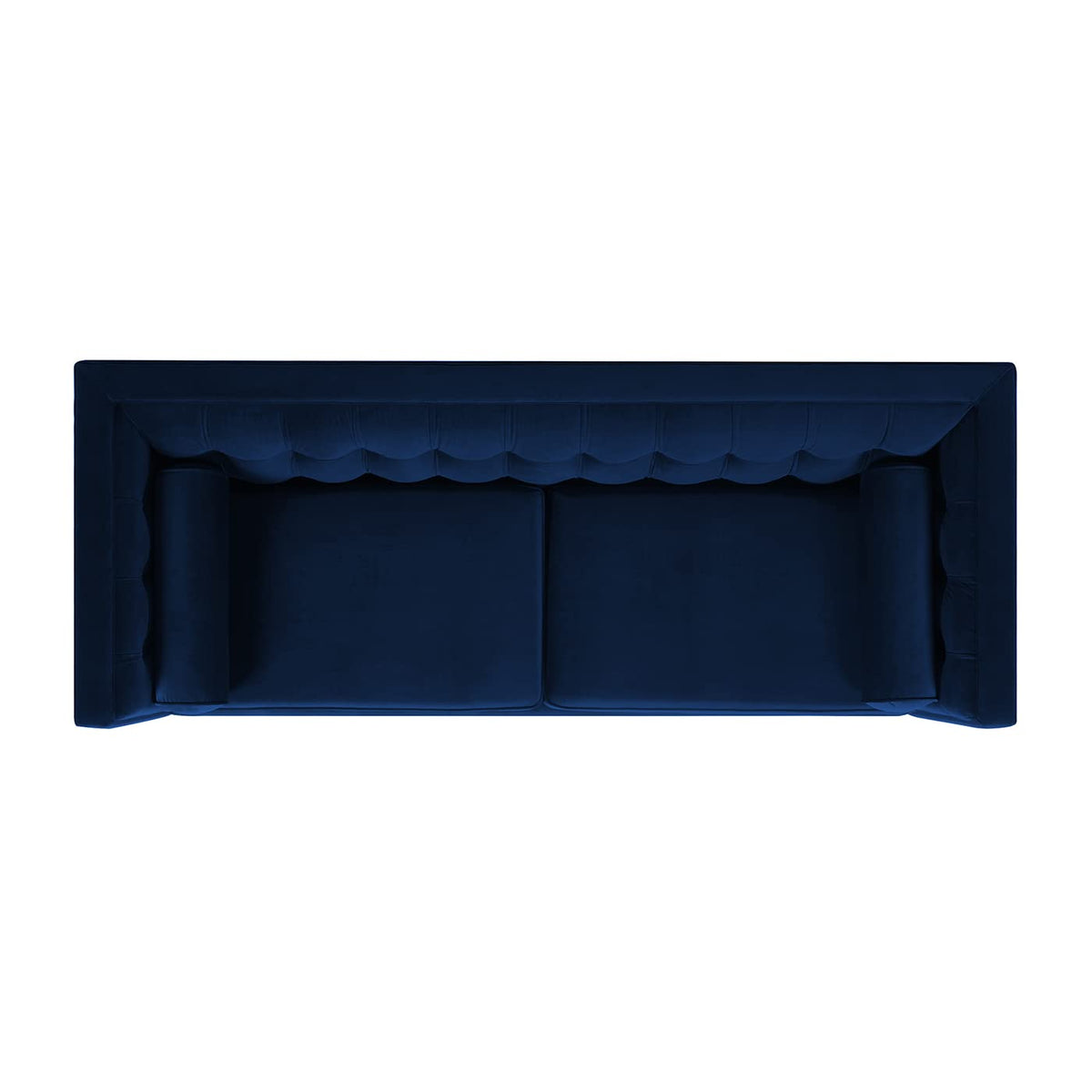84" Navy Blue Velvet Tufted Sofa U782837