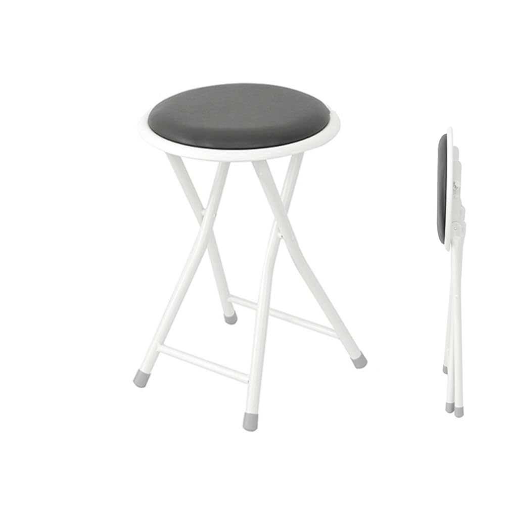 Black Folding Round Padded Bar Stool L5797
