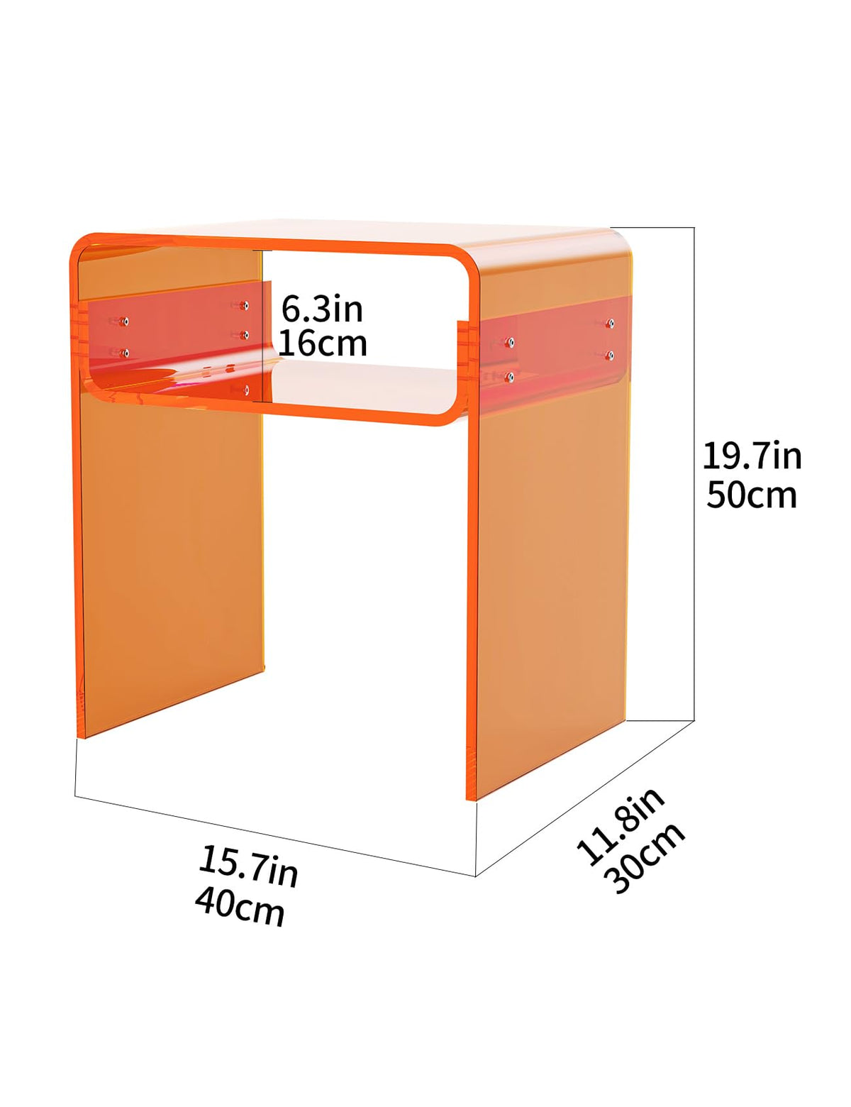 Clear Acrylic 2-Tier End Table H8461