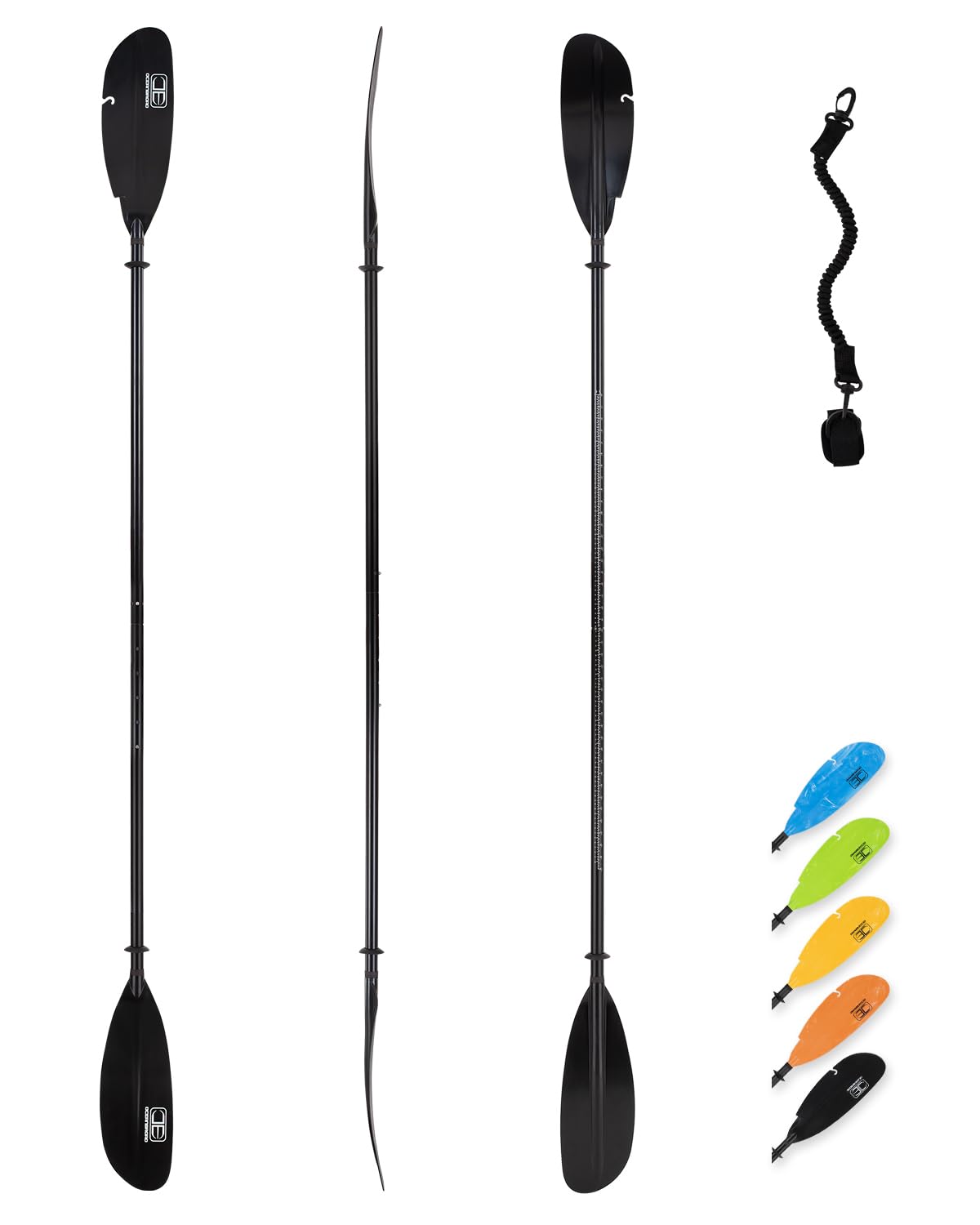 Adjustable Fishing Kayak Paddle with Paddle Leash A468706