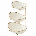 3-Tier Ceramic Fruit Bowl with Stand N8263