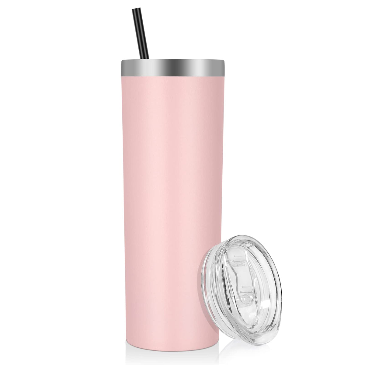 20 oz Stainless Steel Insulated Tumbler with Lid and Straw S15349