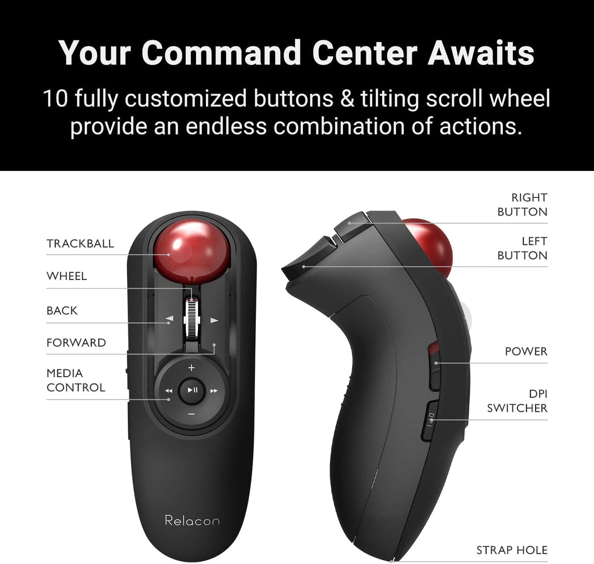 Wireless Handheld Trackball Mouse G587