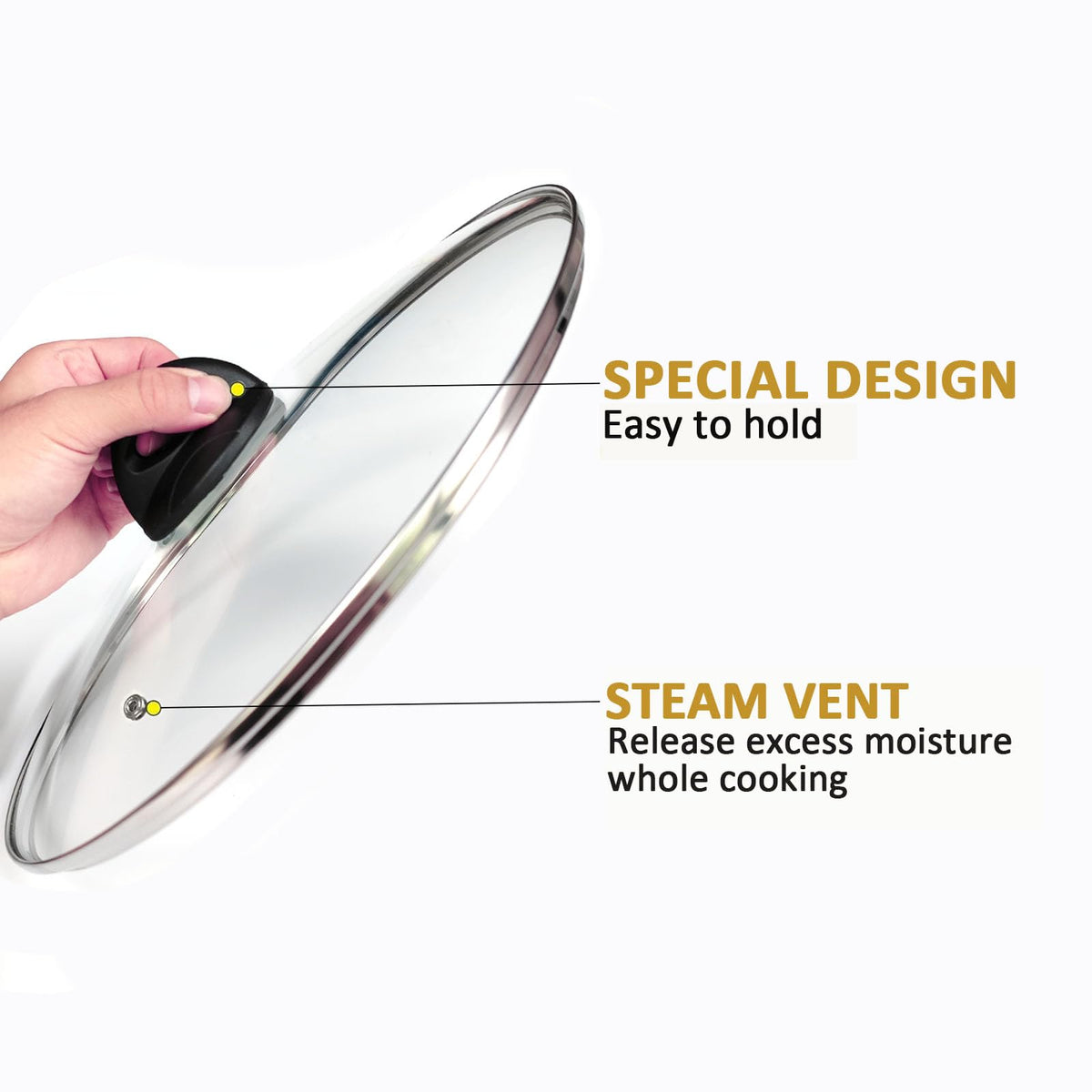 Tempered Glass Lids for Cookware W960484