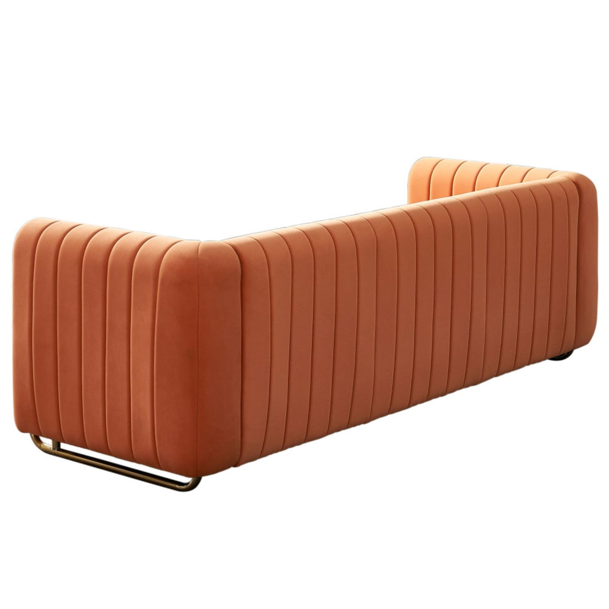 Orange Velvet Sofa Couch N464462