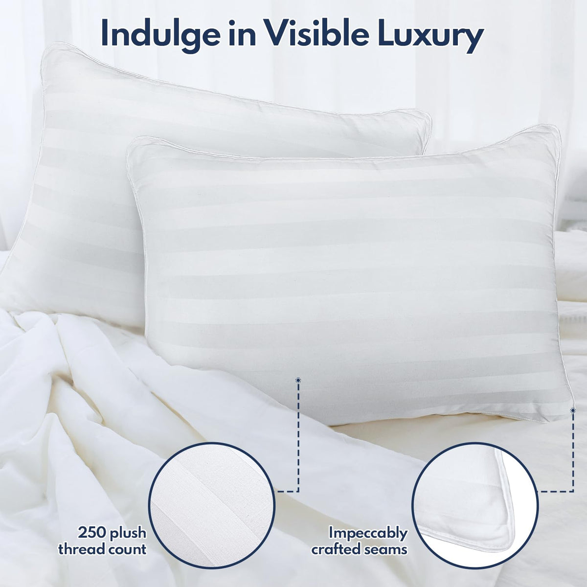 King Size Set of 2 Bed Pillows T377