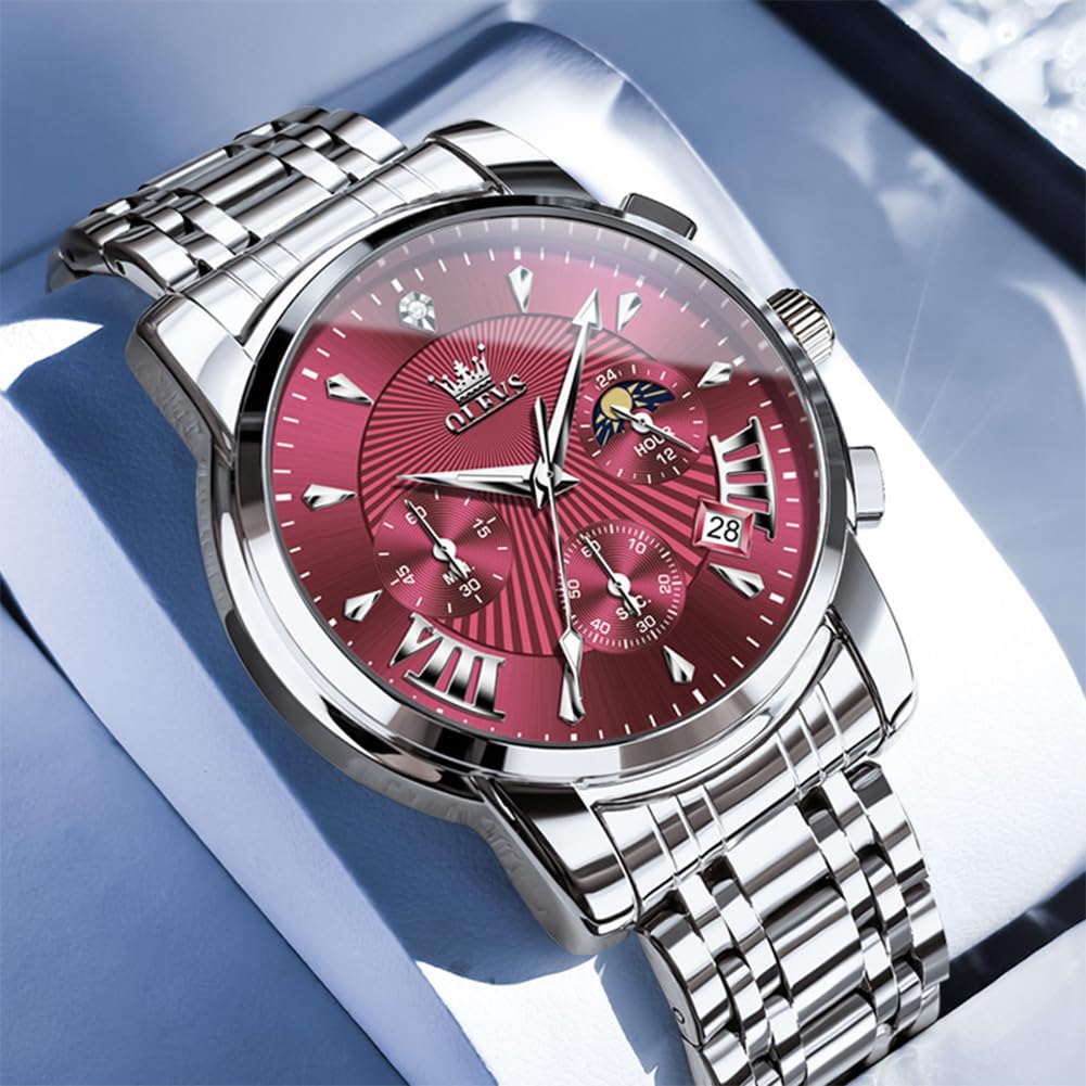 Men Dress Chronograph Stainless Steel Watch J2278