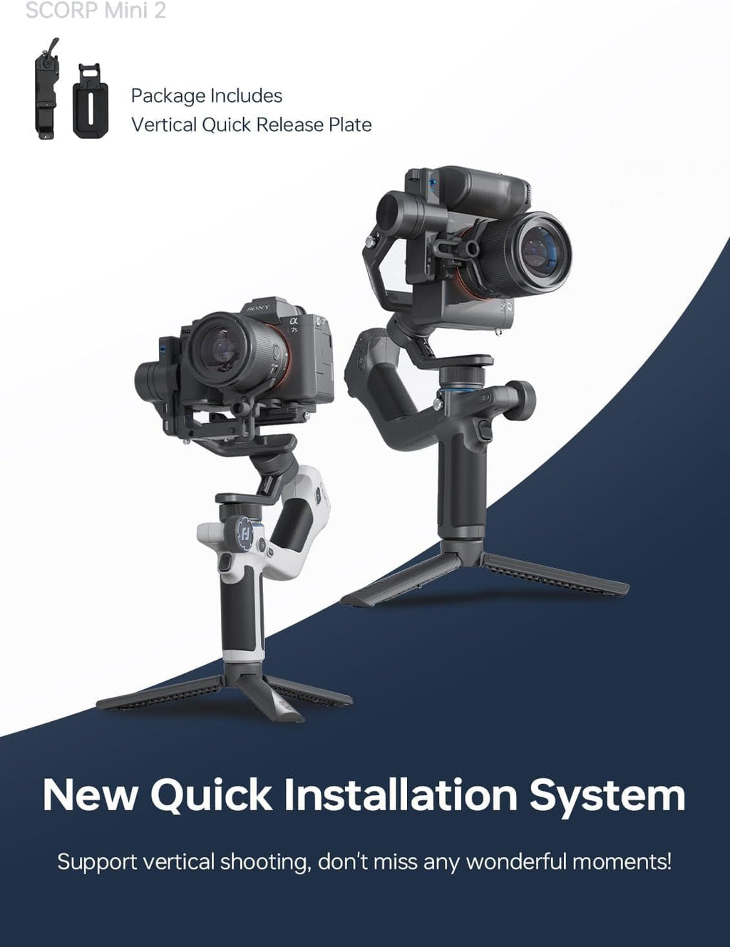 White 3-Axis Camera Stabilizer Gimbal S940