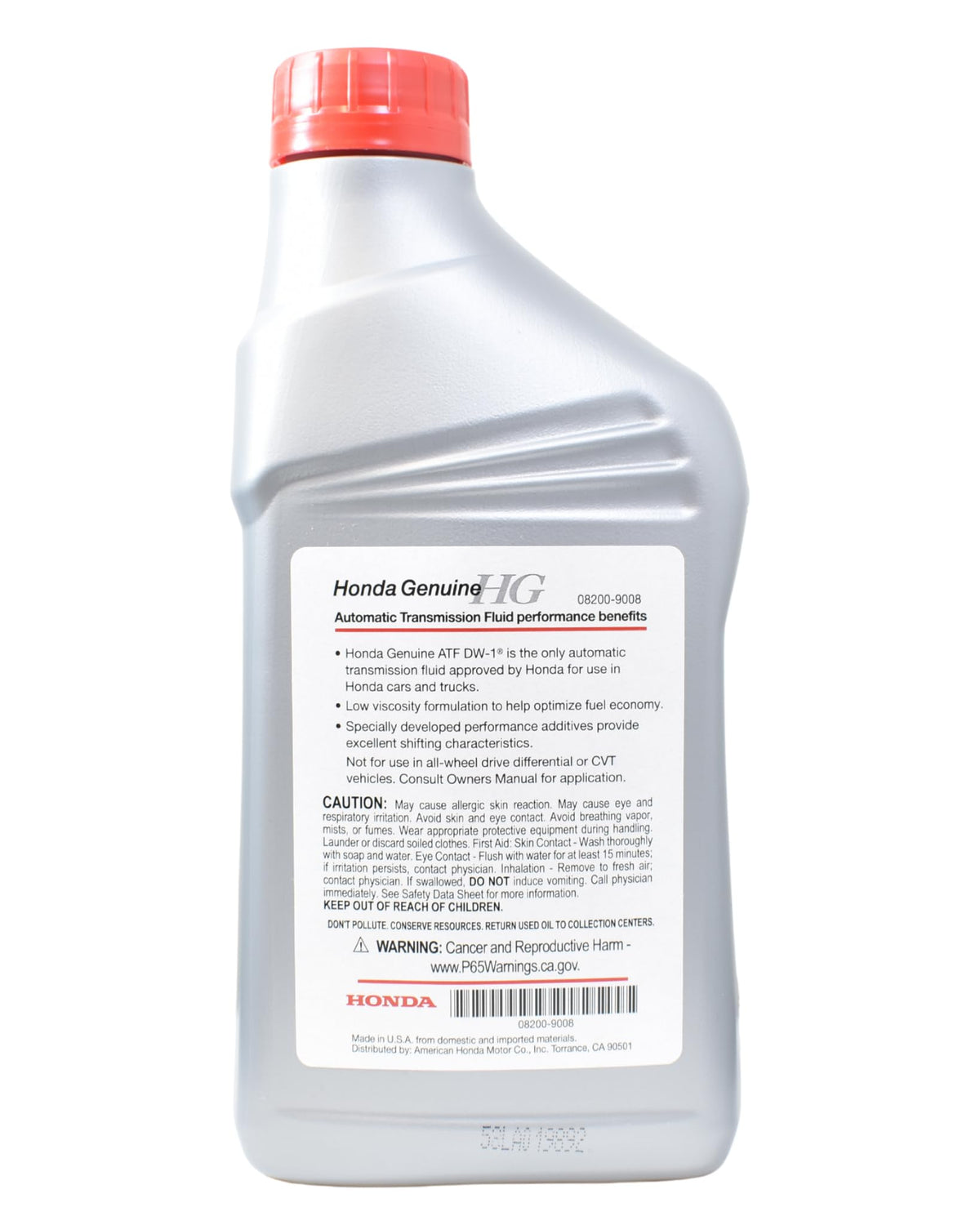 Automatic Transmission Fluid 6 Pack 1 Quart Bottles V62956