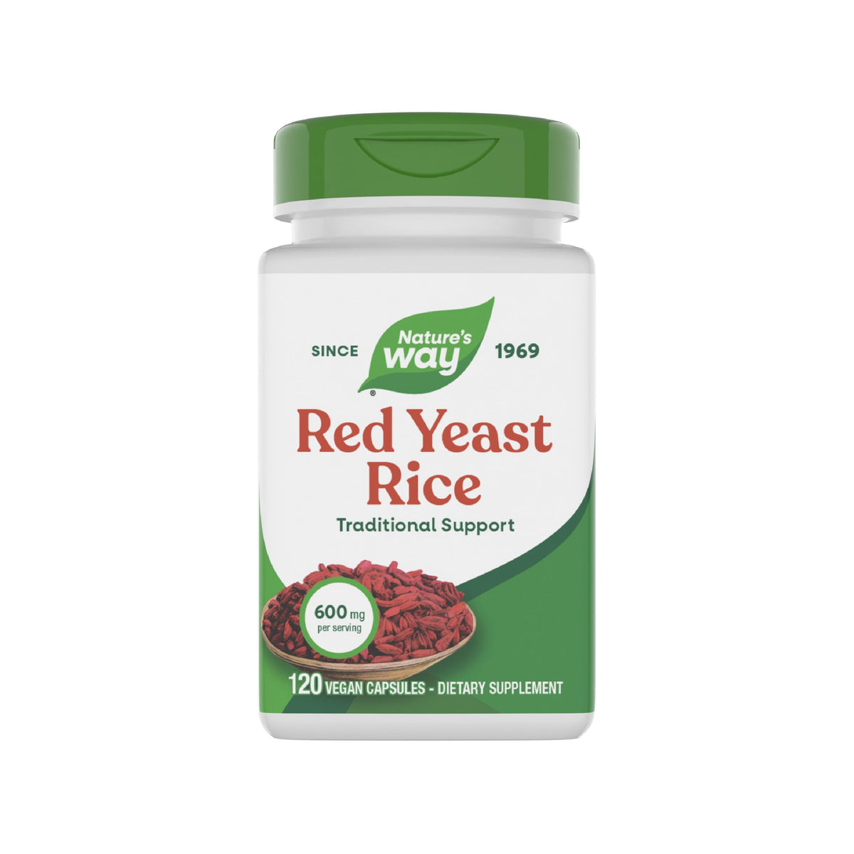Red Yeast Rice 600 mg Vegan 120 Capsules J33477