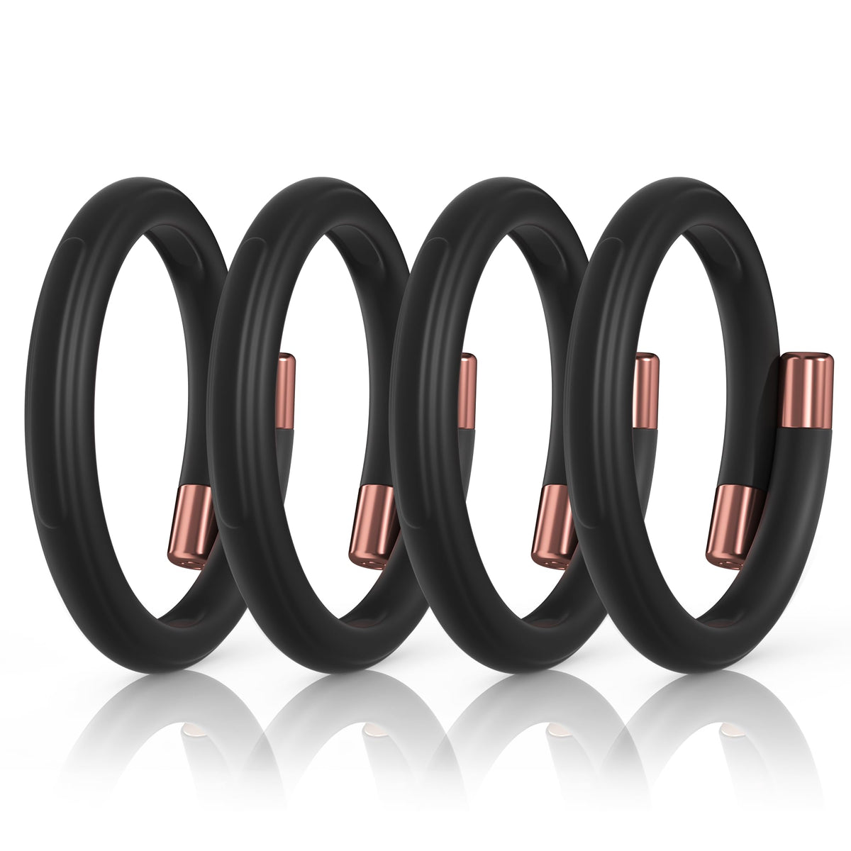 Black 4 Pack Mosquito Repellent Bracelets M9097
