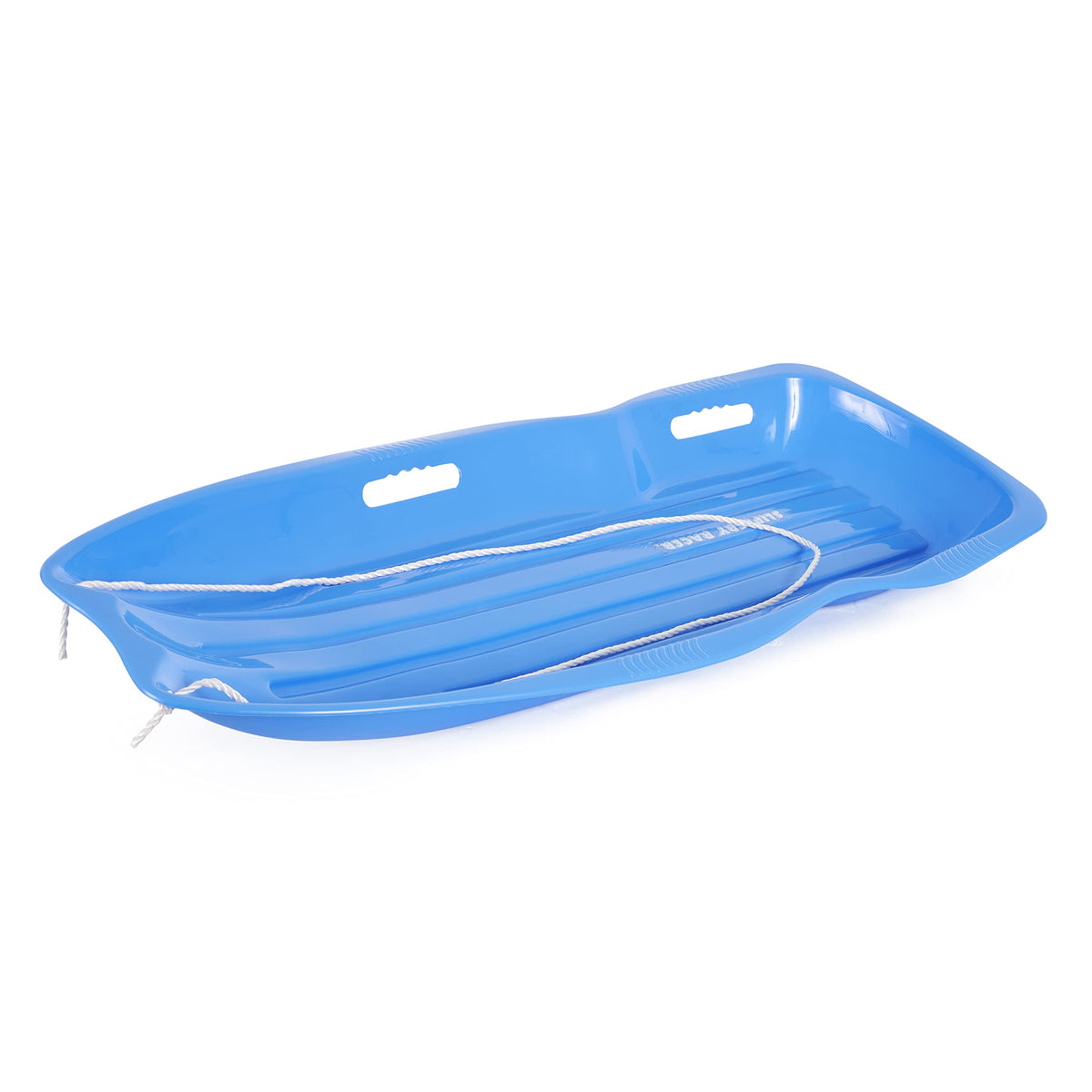Plastic Toboggan Snow Sled with Pull Rope, 2 Pack I91573