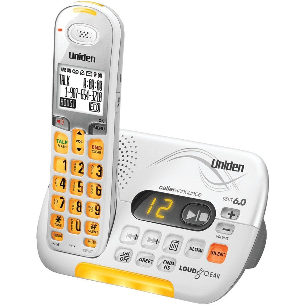 DECT 6.0 Cordless Phone with Caller ID Answering System White Q9595