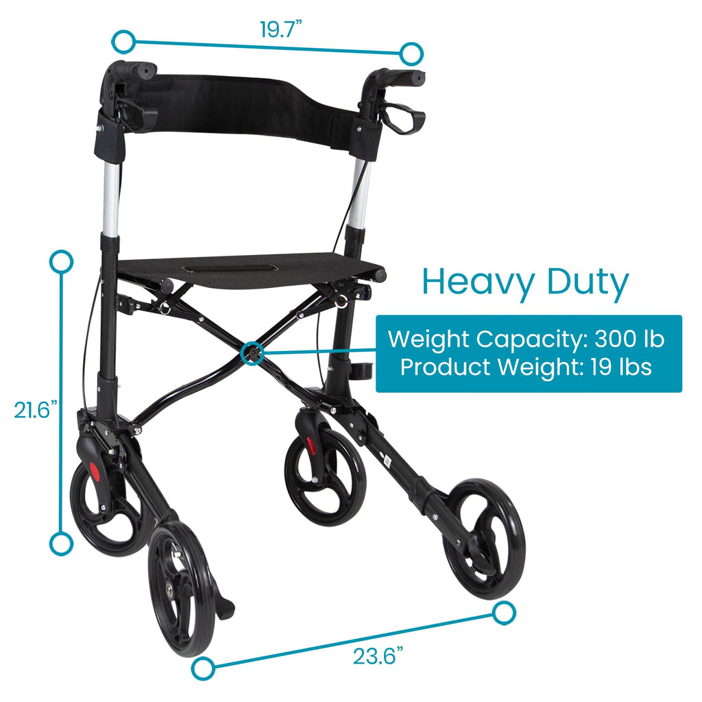 Folding 4 Wheel Rollator Walker Y45804