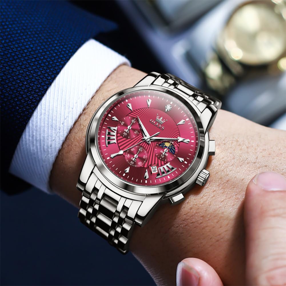 Men Dress Chronograph Stainless Steel Watch J2278