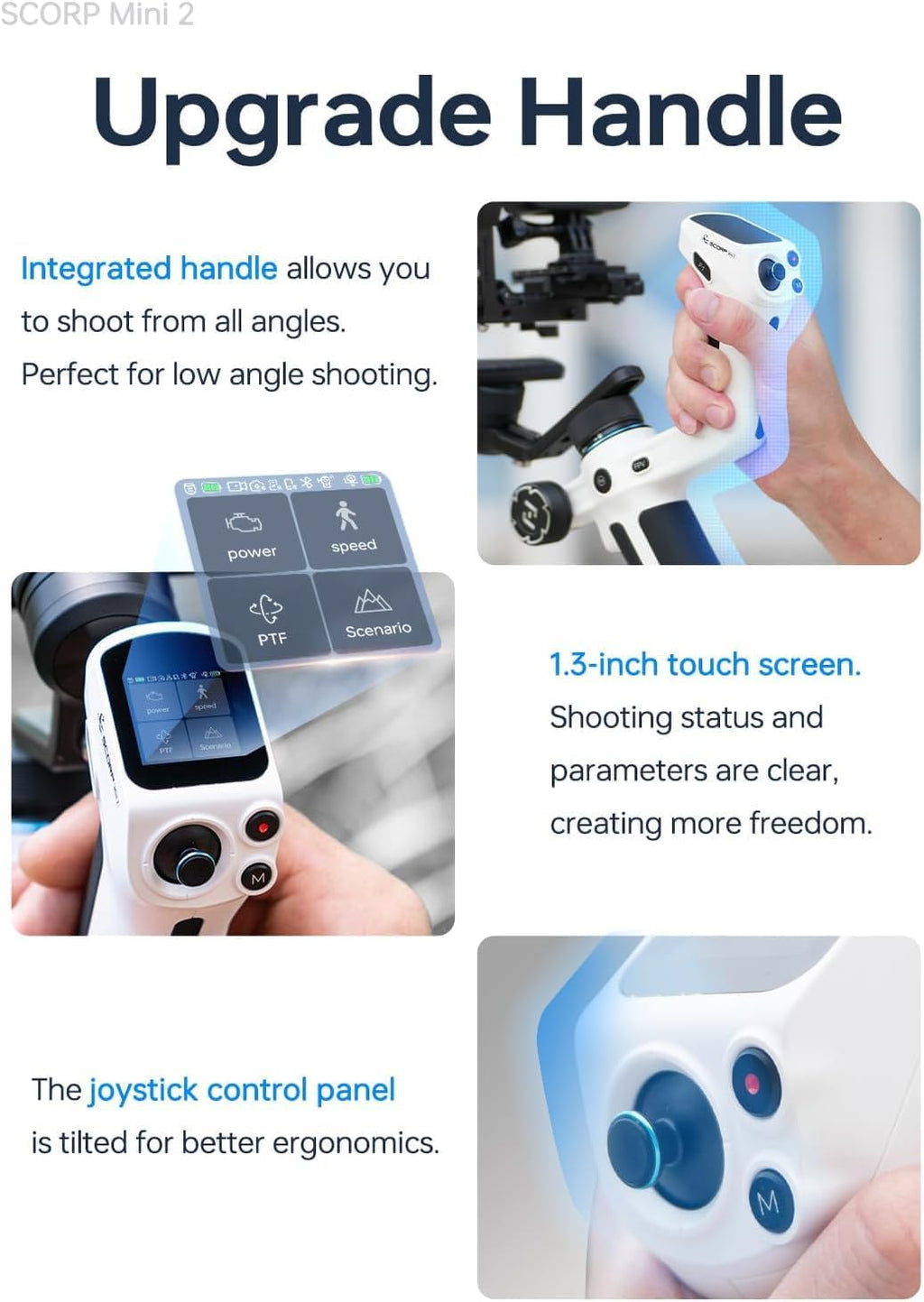 White 3-Axis Camera Stabilizer Gimbal S940