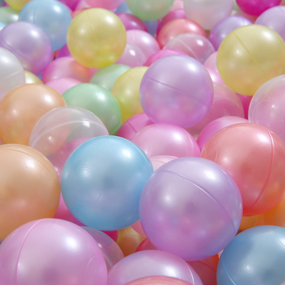 Pack of 100 200 500 BPA Free Non-Toxic Crush Proof Plastic Ball Pit Balls R392757