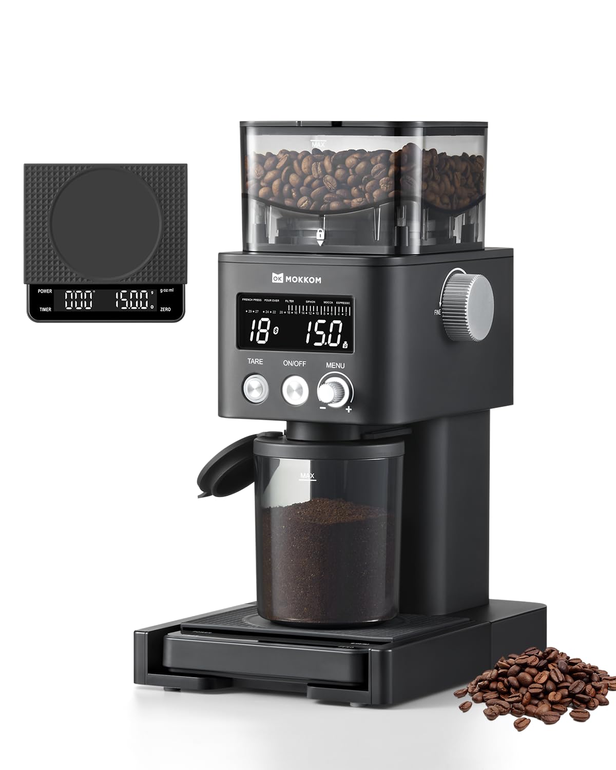 Electric Conical Burr Coffee Grinder with Scale Z936