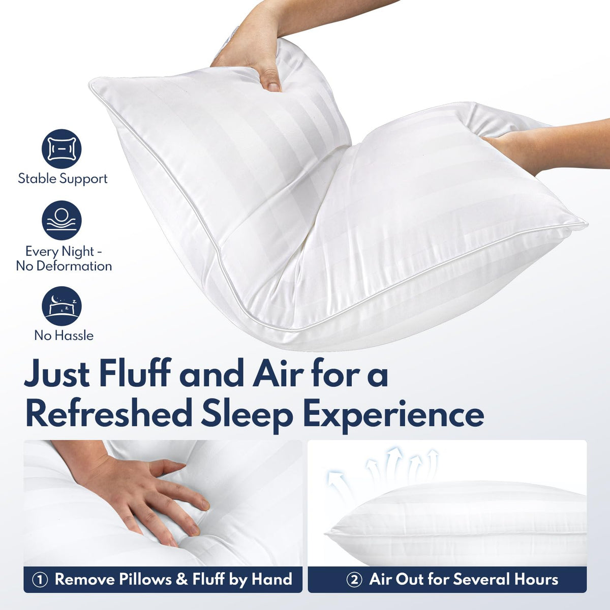 King Size Set of 2 Bed Pillows T377
