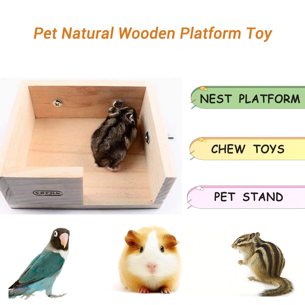 Wooden Hamster Platform Cage Accessories A8987