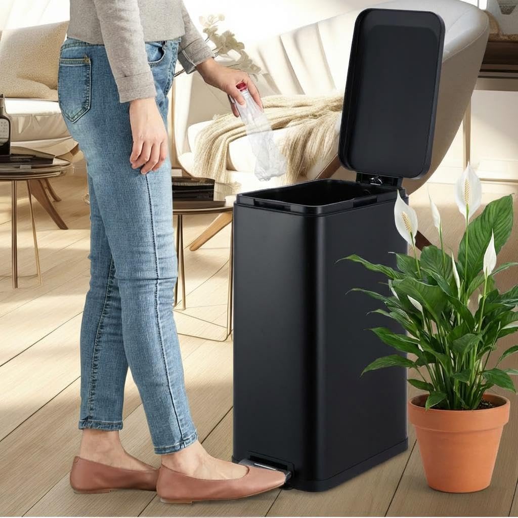 13 Gallon Stainless Steel Step Trash Can P947