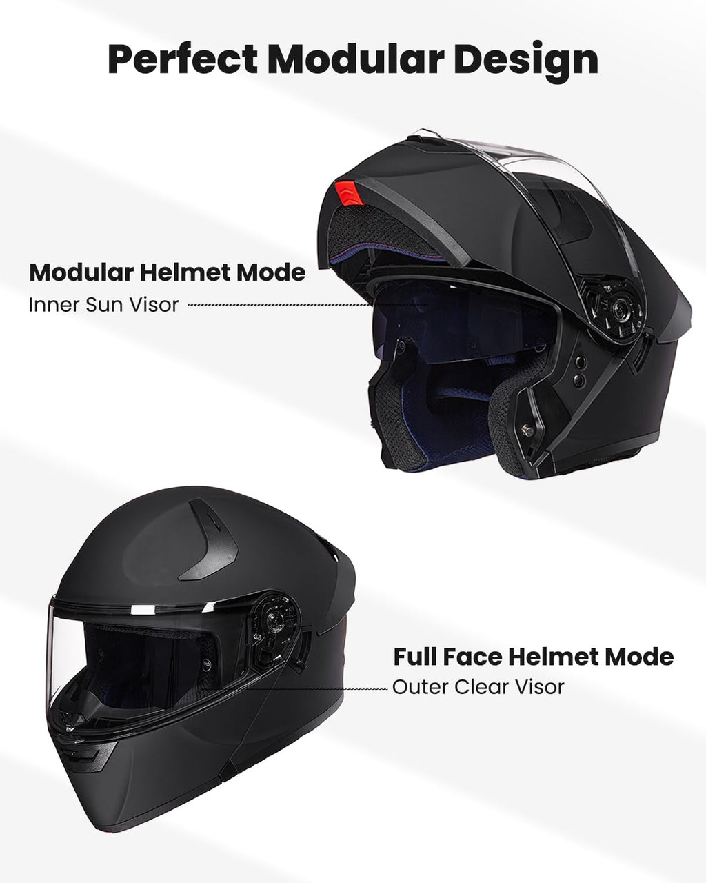 Modular Full Face Motorcycle Helmet O23211