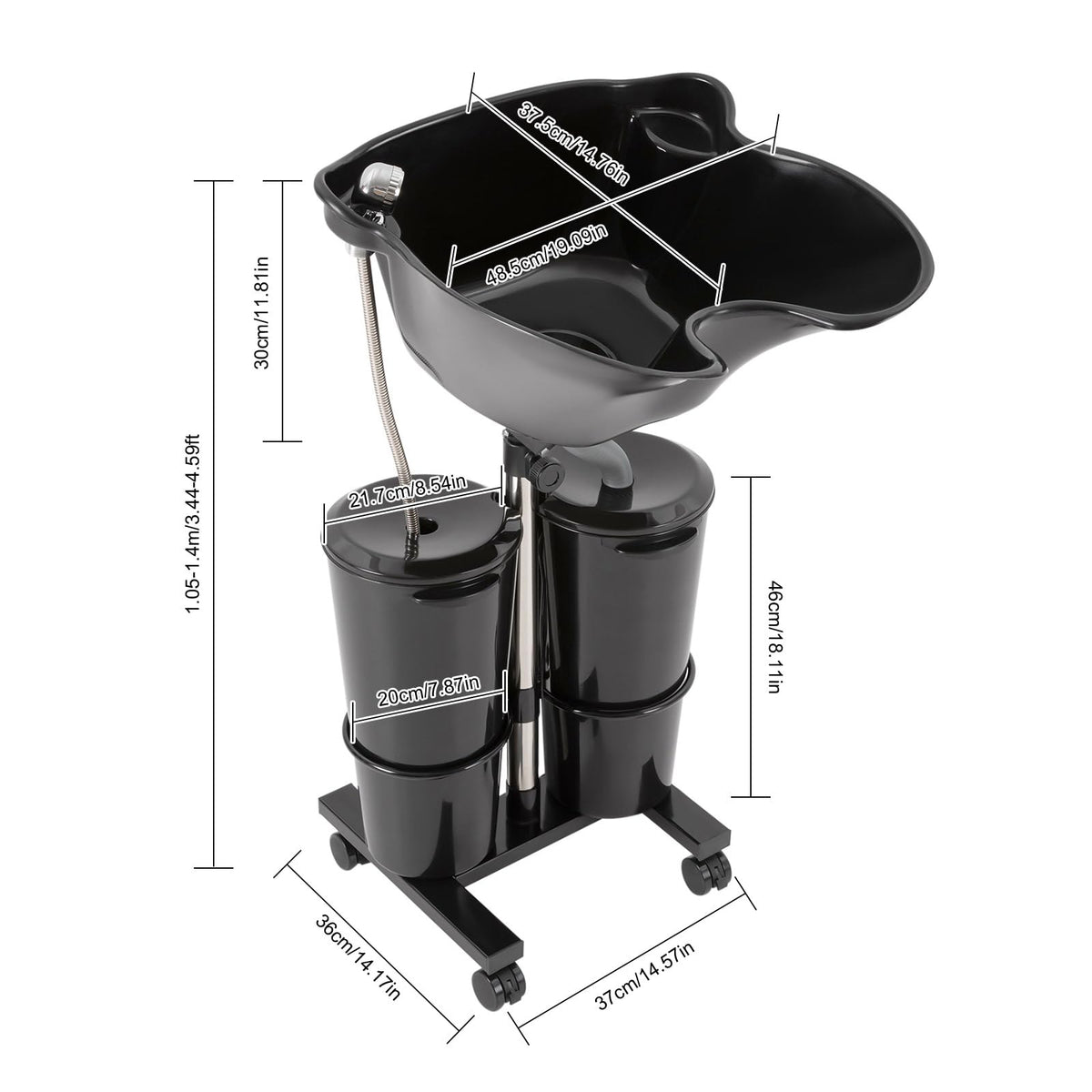 Electric Portable Shampoo Bowl with 2 Buckets T63927