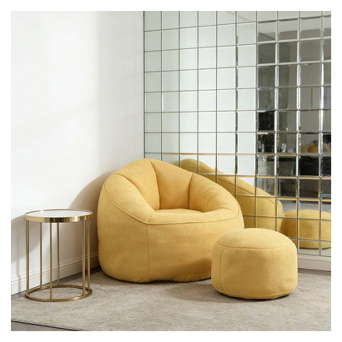 Memory Foam Bean Bag Chair with Footrest H9665