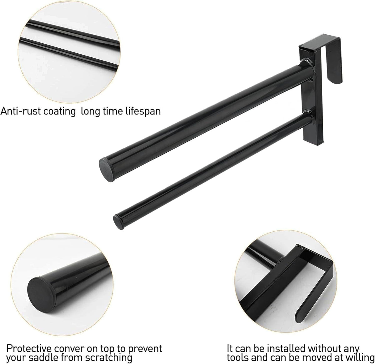Heavy Duty Portable Saddle Rack Stand with 2 Bars D594027
