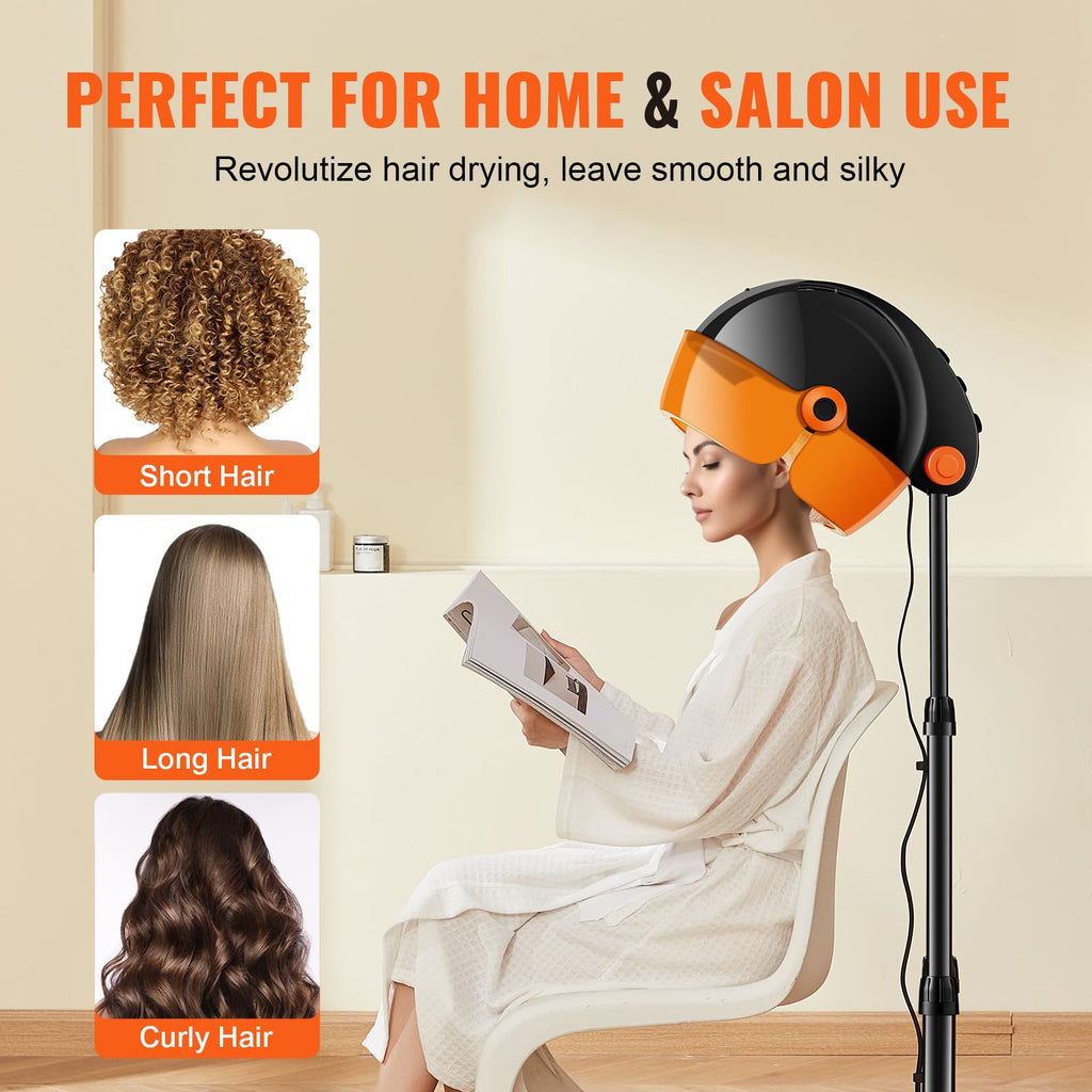 1875W Ionic Hooded Hair Dryer with Timer E72165