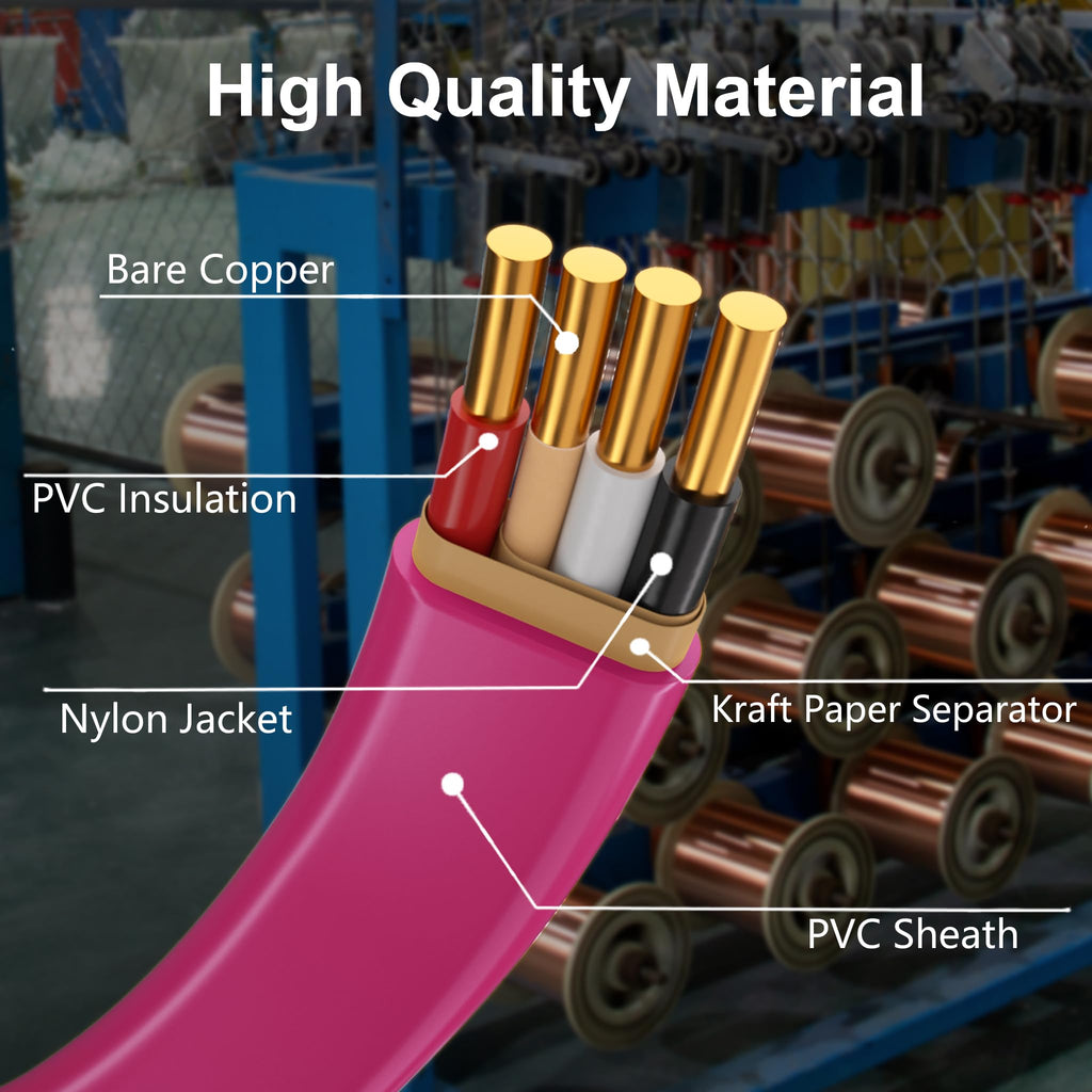 Pink 100FT Non-Metallic Sheathed Cable P5036