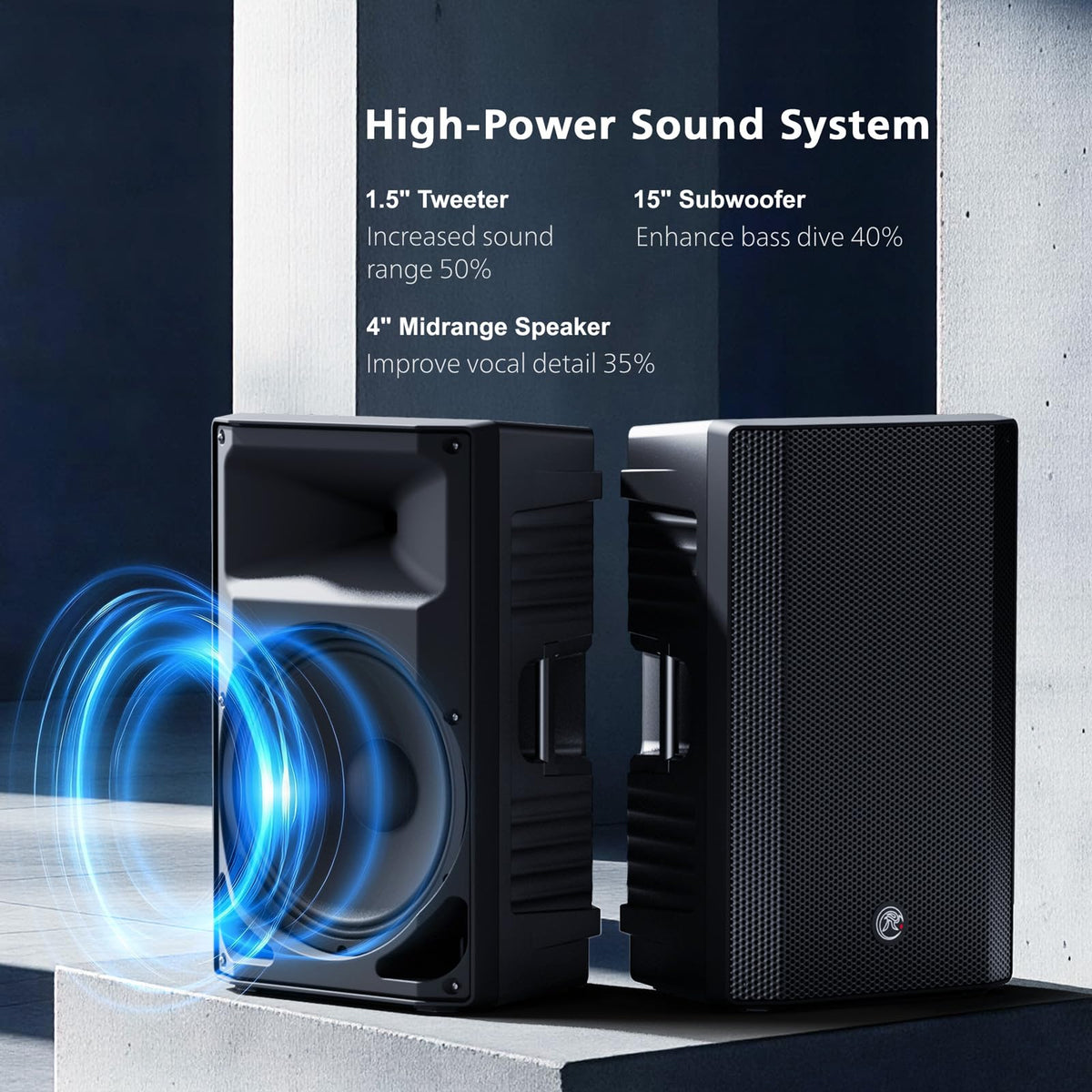 Dual 15" 2000W PA System with 2 Mic Inputs X375079