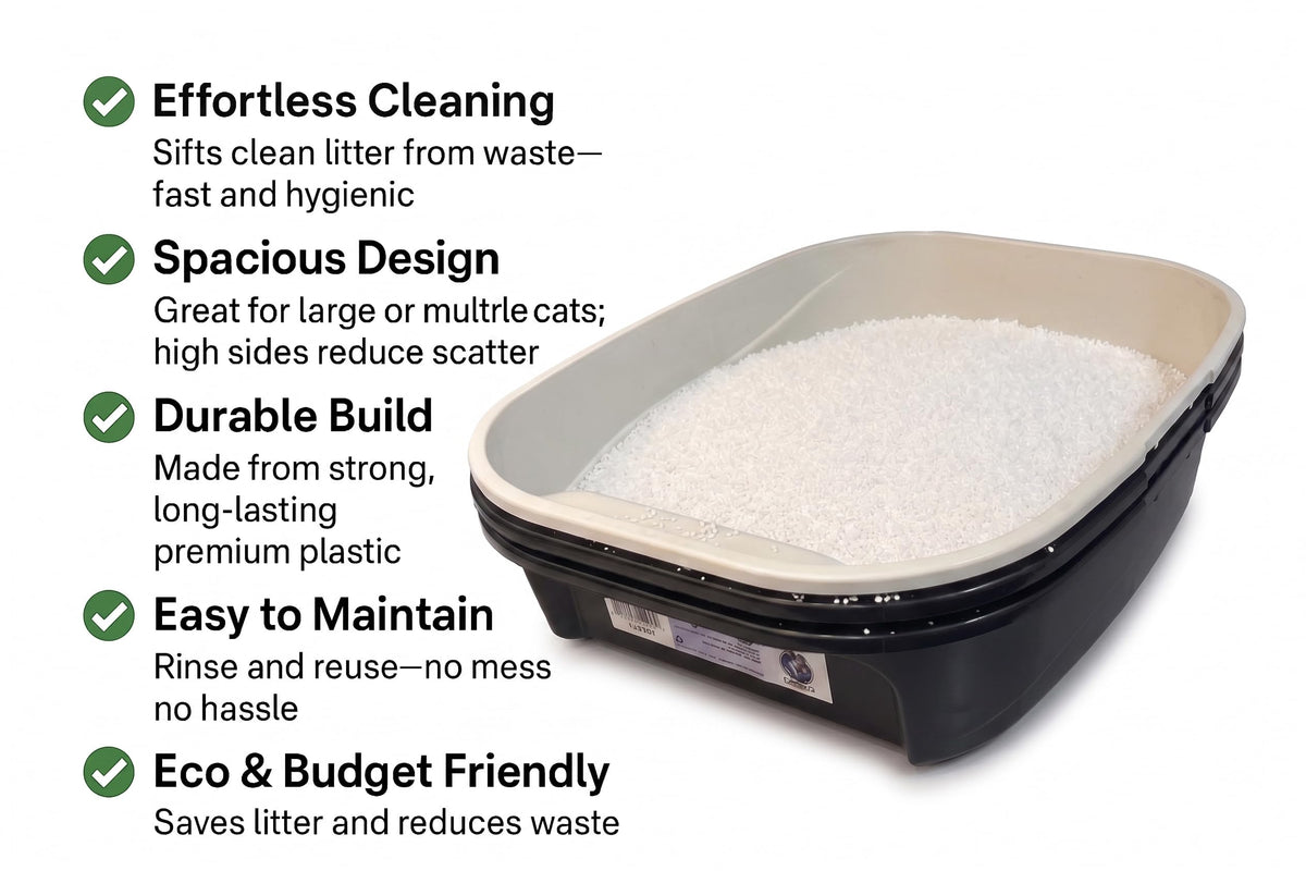 Black Sifting Cat Litter Box Y514