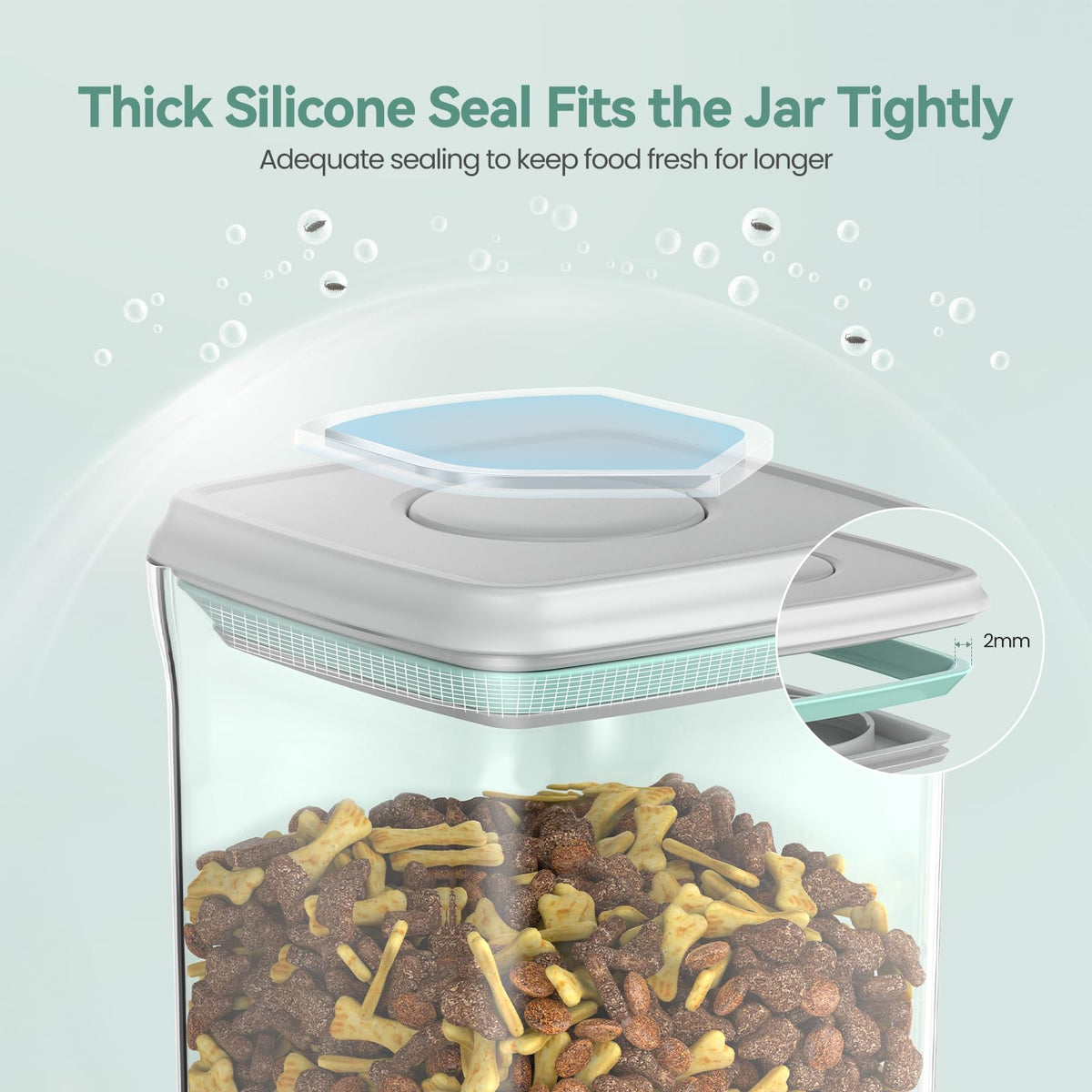 Airtight Treat Jar Container 2PC BPA-Free J73167