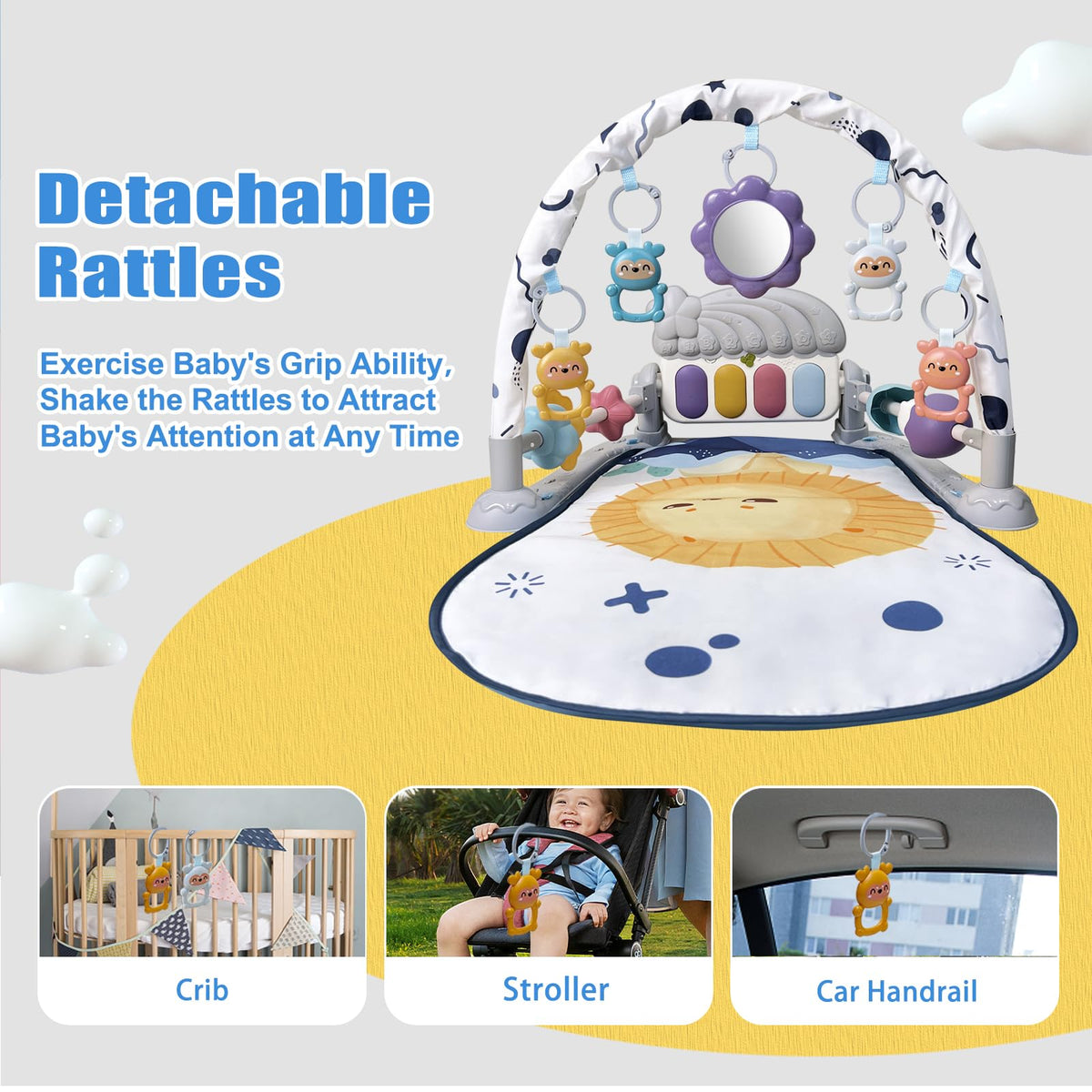 Baby Play Gym Mat with Music and Light G8321