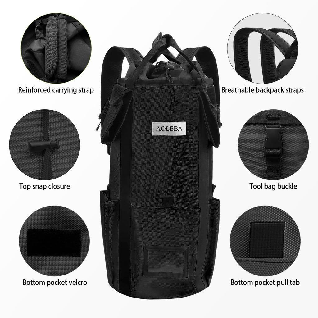 Arborist Rope Storage Bag Large Capacity 1680D Thicken Nylon with Hand Straps Z871