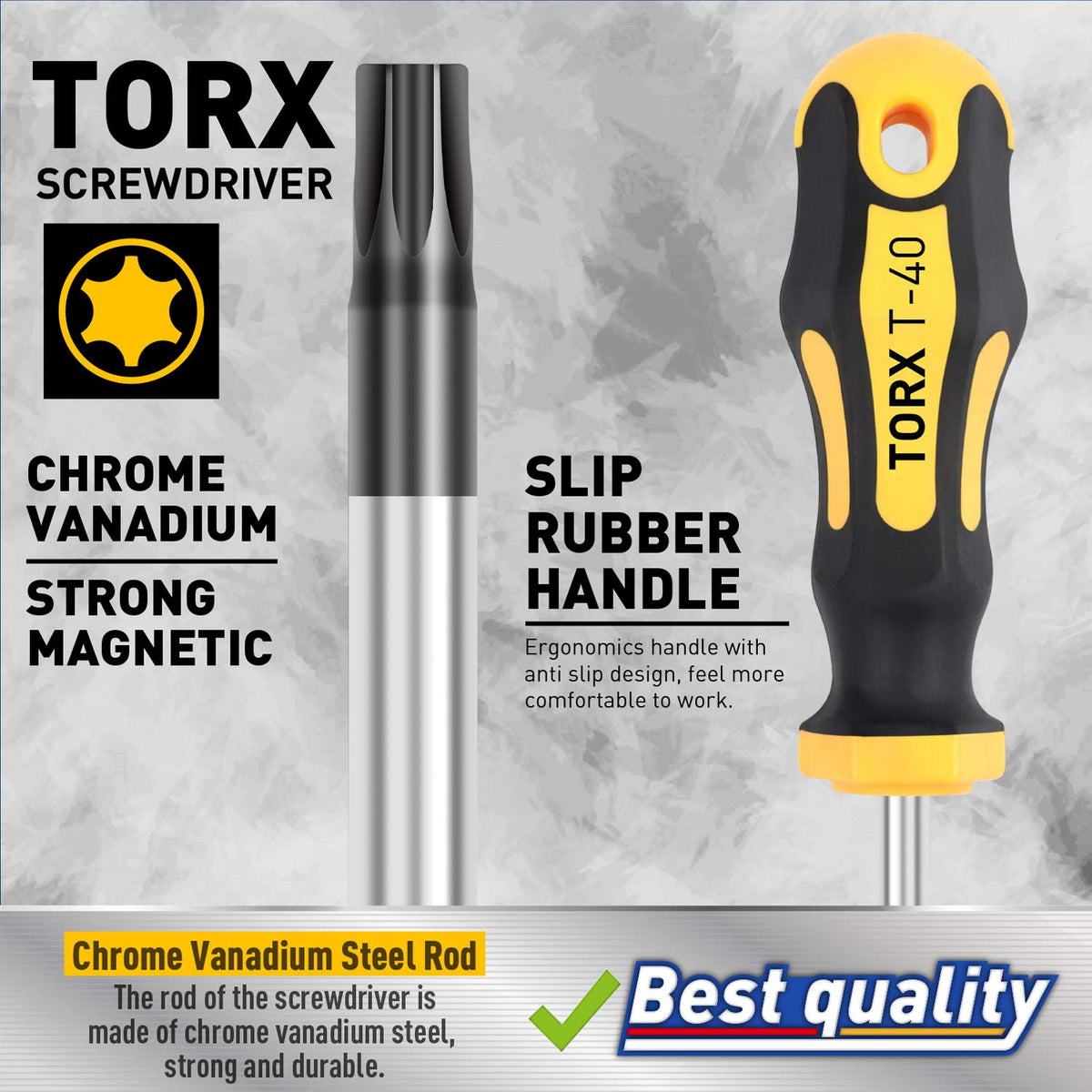 12-Piece Magnetic Torx Screwdrivers Set T5 - T40 Q34552