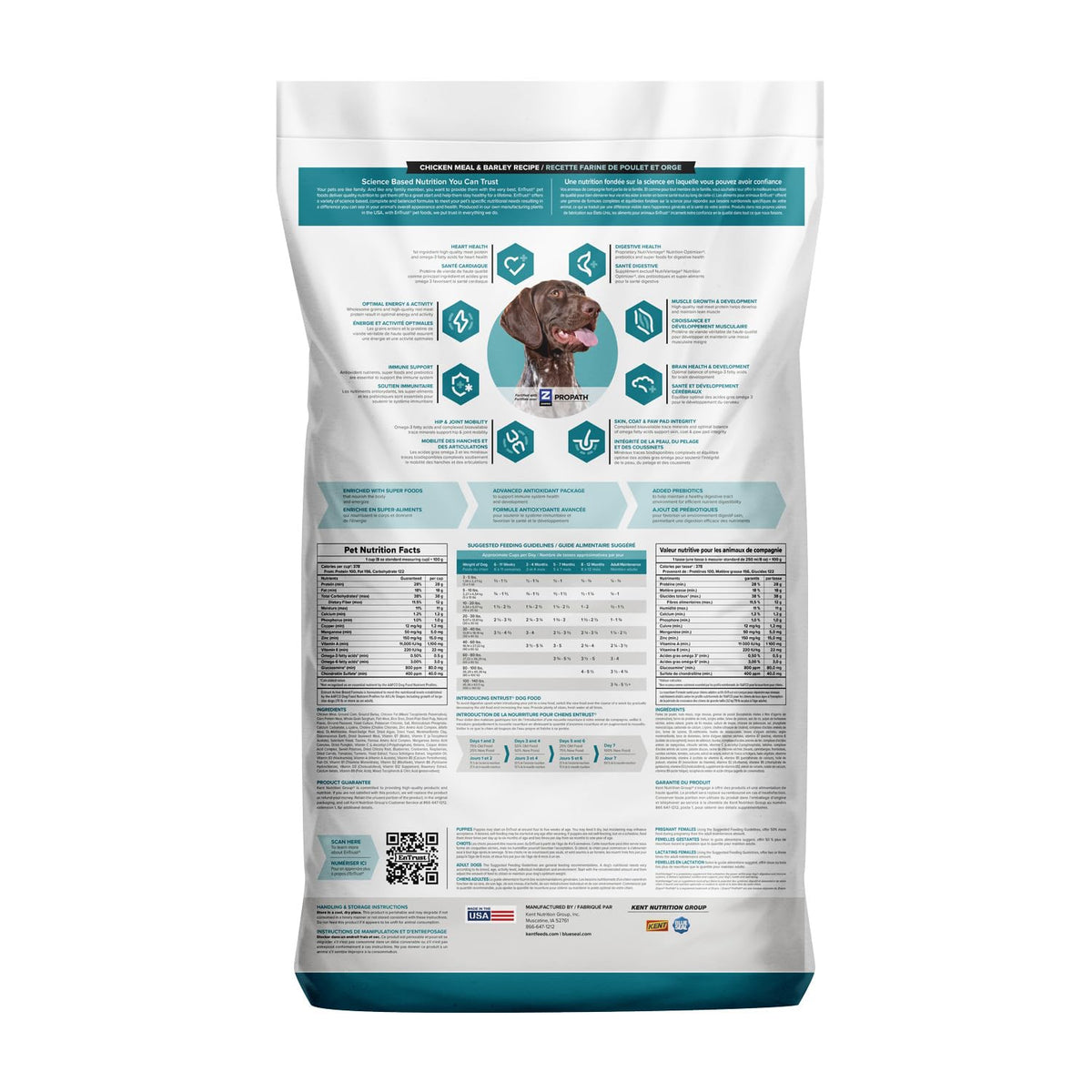 Active Dog Food Real Chicken & Barley 20 Pound Bag E7827