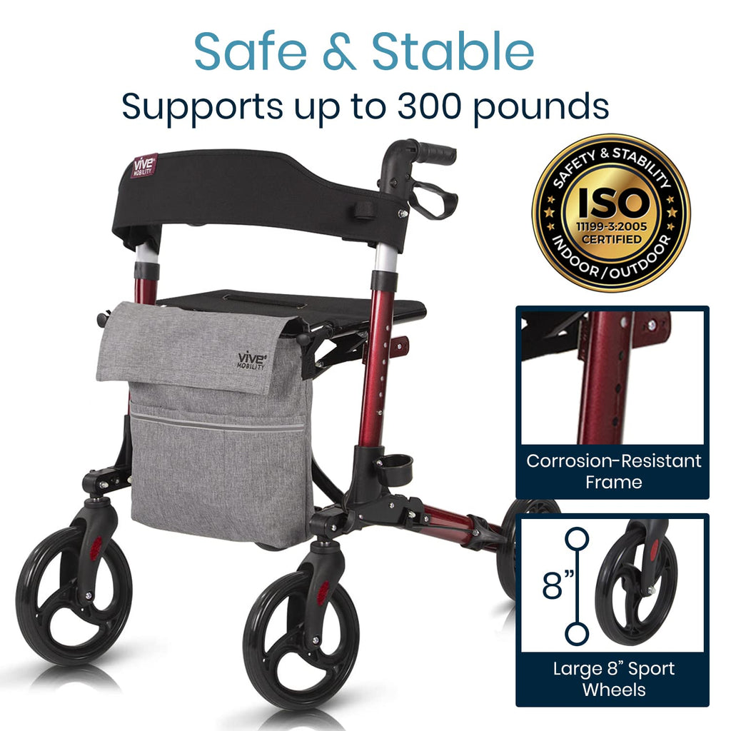 Folding 4 Wheel Rollator Walker Y45804