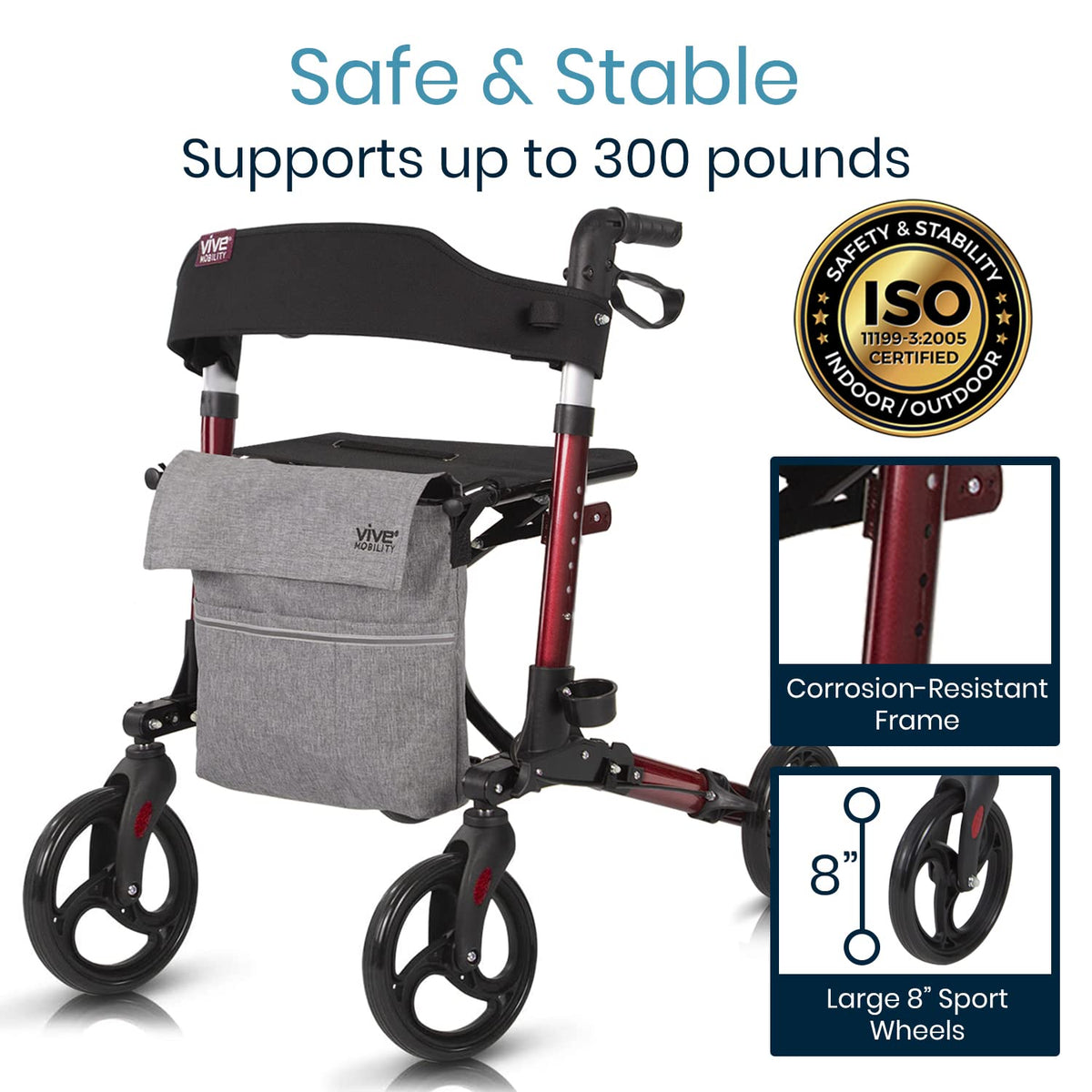 Folding 4 Wheel Rollator Walker Y45804