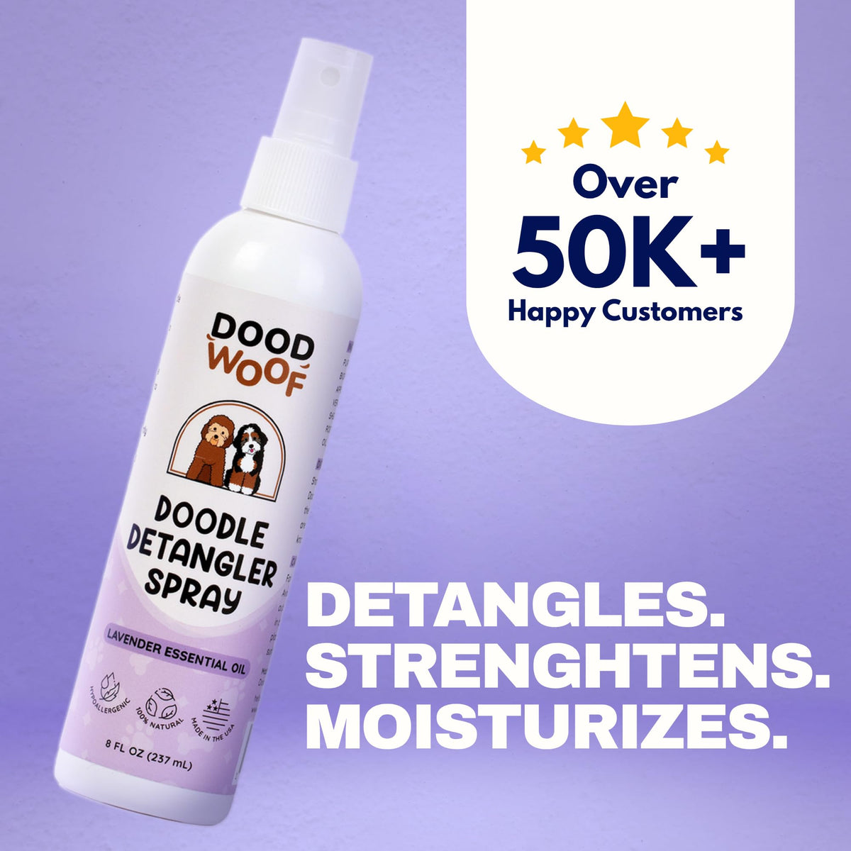 Dog Detangler Spray Leave-in Conditioner 8 oz H757