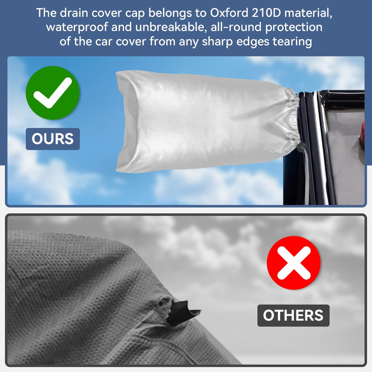 300D Oxford 27-30ft Camper Cover with Jack Cover, 4 Tire Covers and Gutter Cover X897785