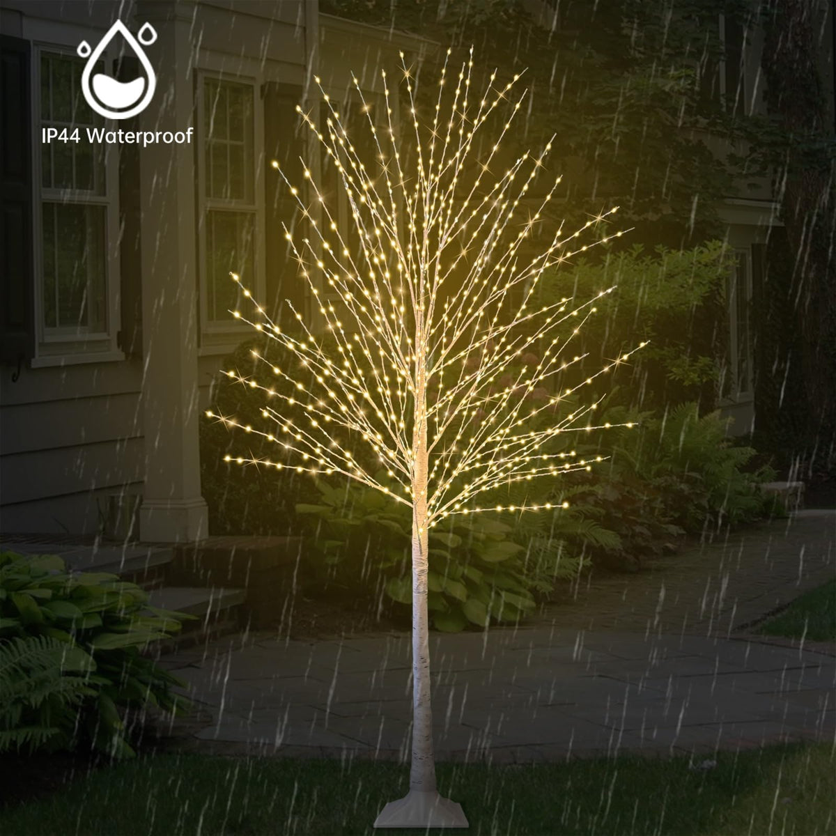 6FT Lighted Birch Tree with 880 LED Lights S75805