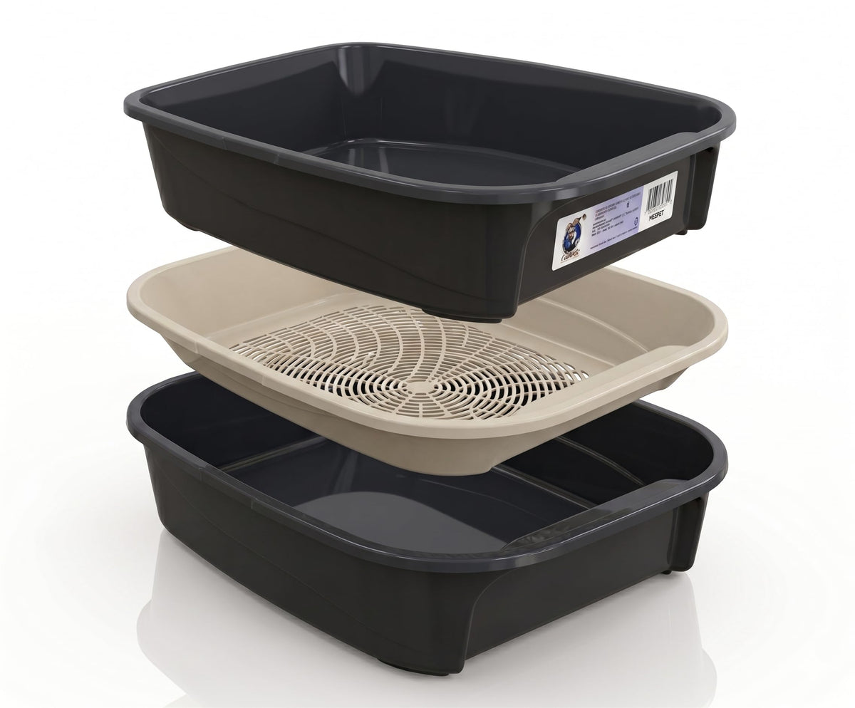 Black Sifting Cat Litter Box Y514
