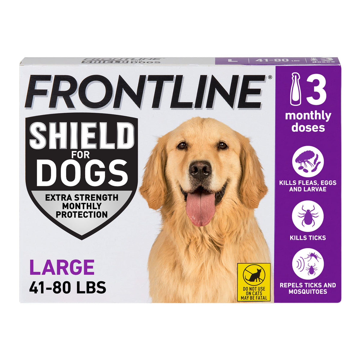 Flea & Tick Treatment for Large Dogs 41-80 lbs Count of 3 L14887