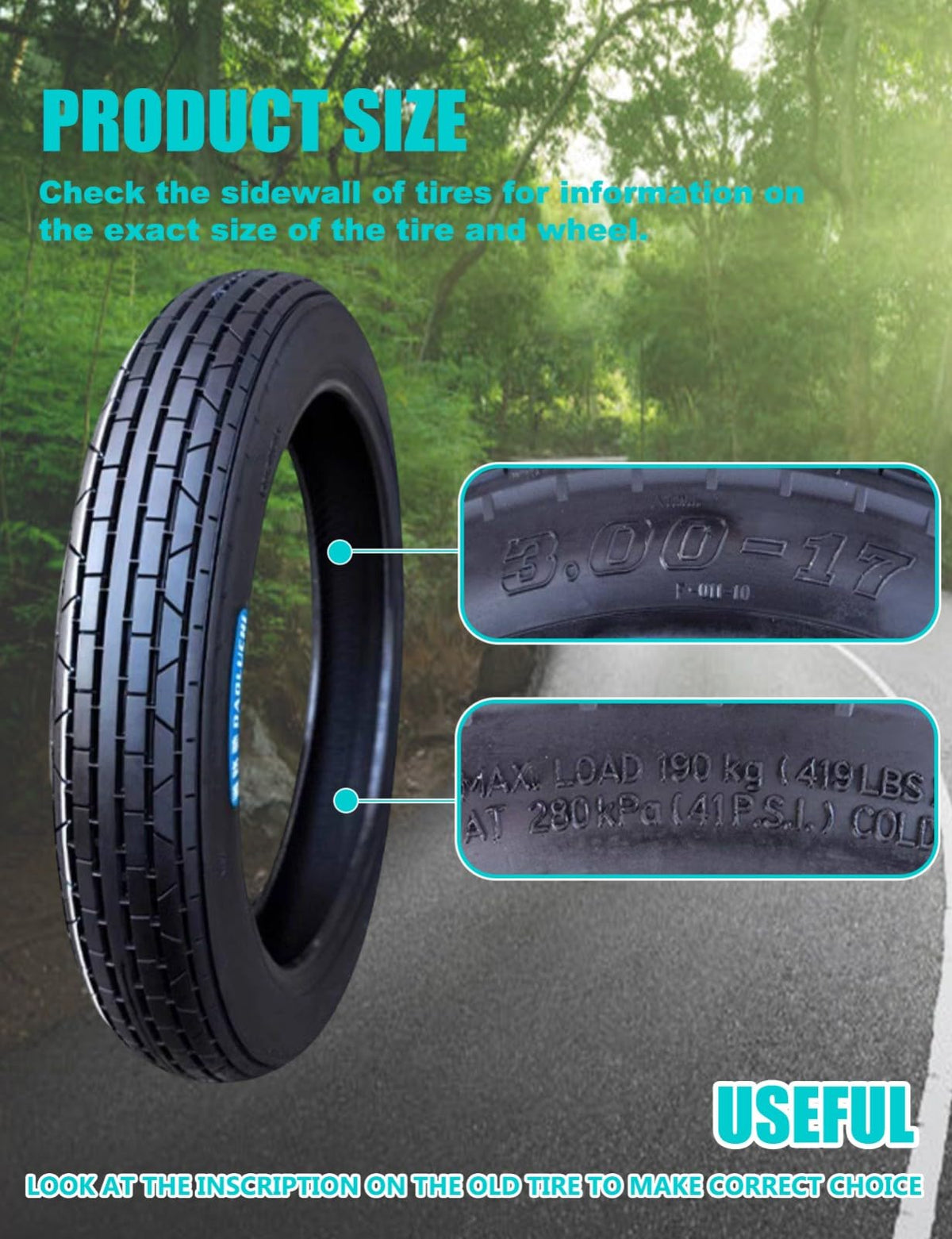 17 6PR TT Dirt Bike Tire and Inner Tube D79576