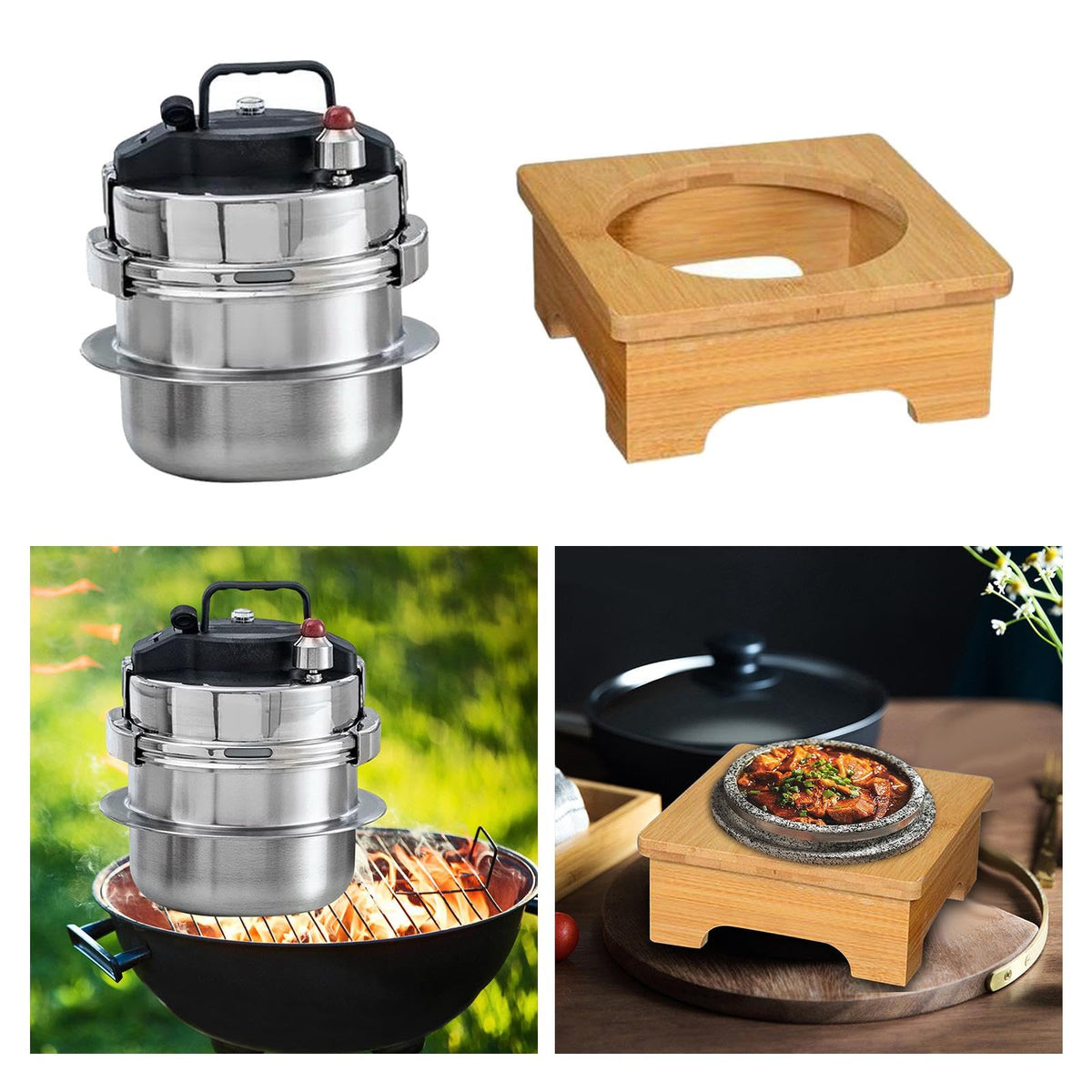 Small Pressure Cookers with Wooden A399