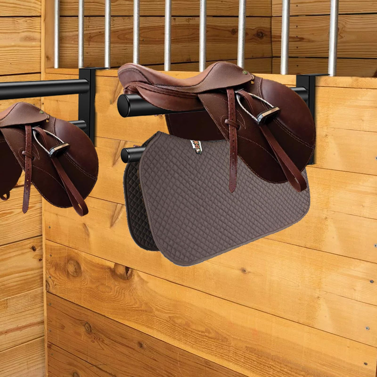 Heavy Duty Portable Saddle Rack Stand with 2 Bars D594027
