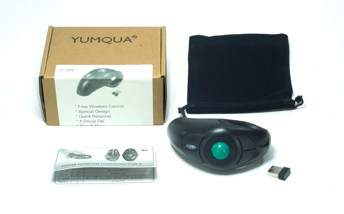 Wireless Trackball Mouse with Roller Ball T892953