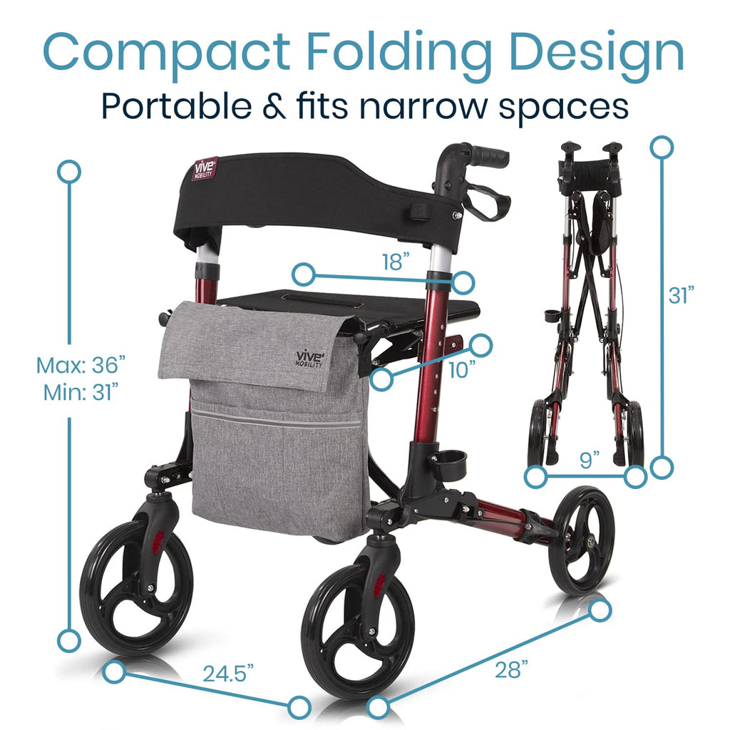 Folding 4 Wheel Rollator Walker Y45804